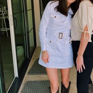 Solid & Striped White Jean Dress